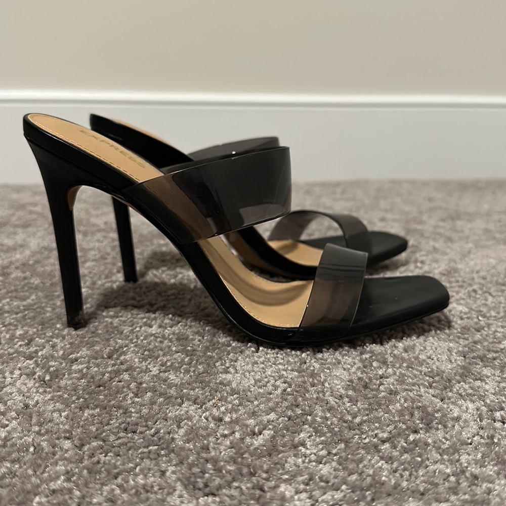 Women’s Size 10 Clear strap sandal heels